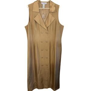 Vintage Tower Hill Collection women’s button down 100% silk maxi dress NWOT (20)